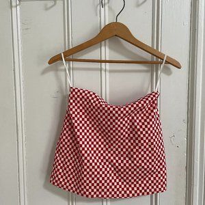 Checkered mini skirt